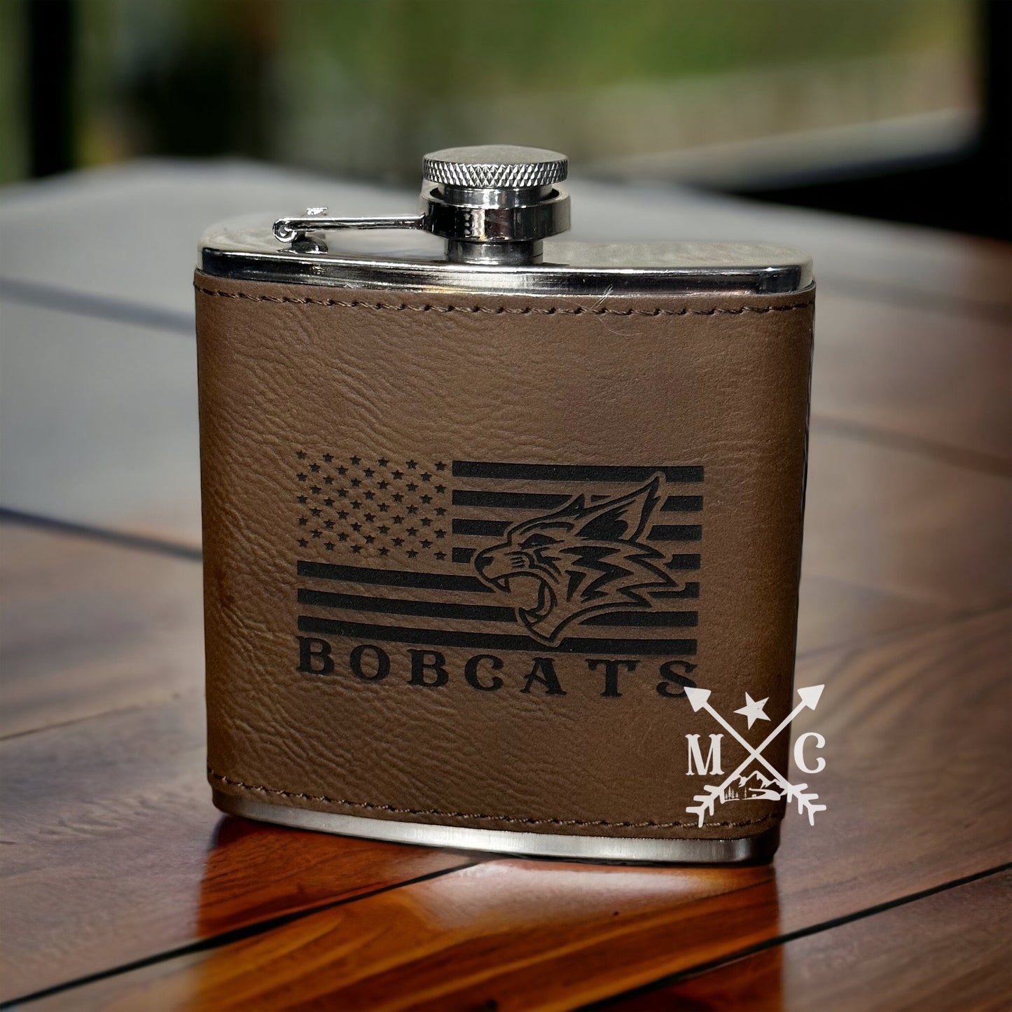 Bobcat Flag Flask