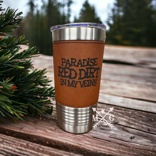 Red Dirt Leather Tumbler