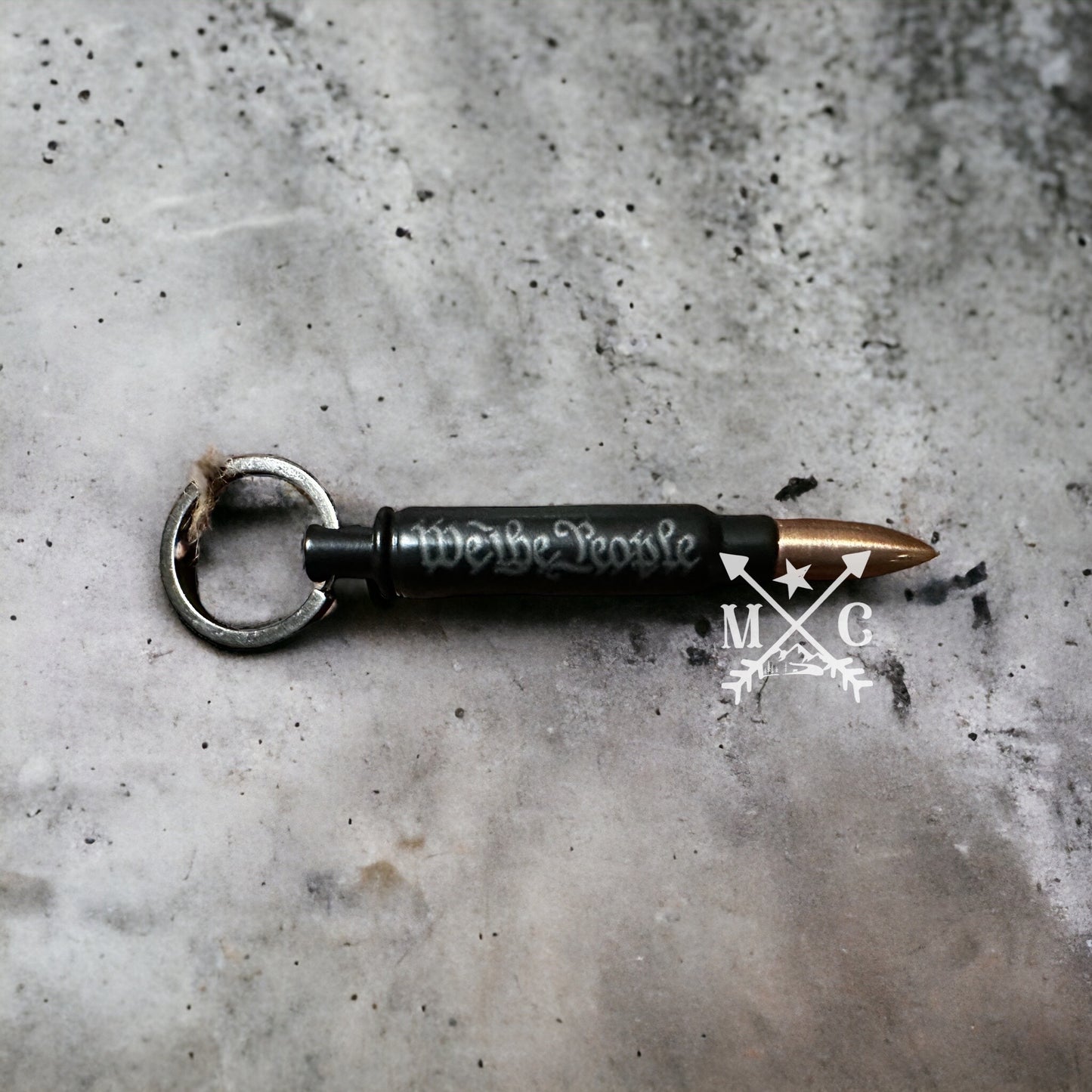 We The People Bullet Bottle Opener Keychain