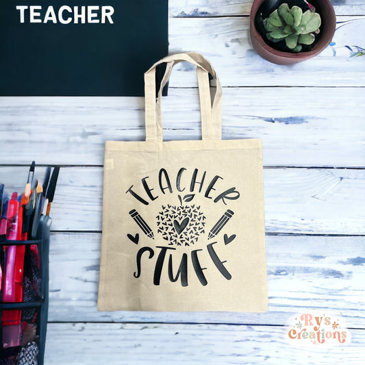 Black Teacher Stuff Tote Bag