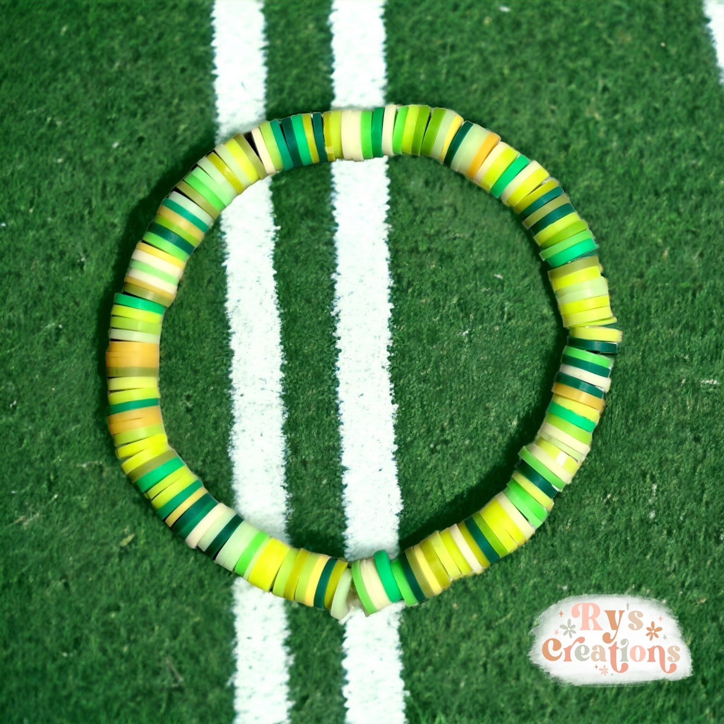 Green & Yellow Bobcats Bracelet