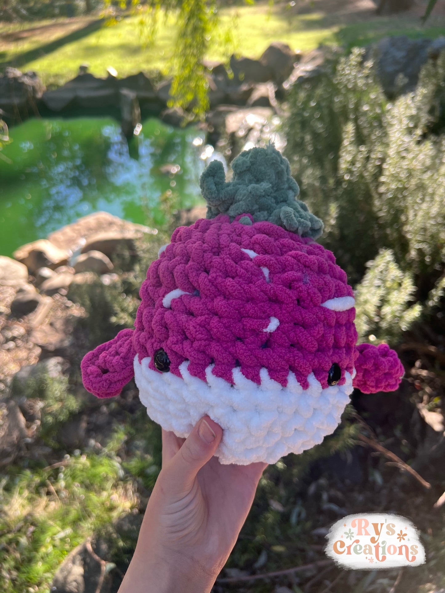 Strawberry Whale Plushie