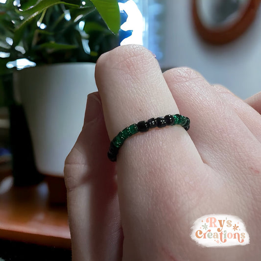 Black & Green Ring