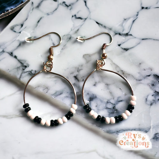 Black & White Dangle Earrings