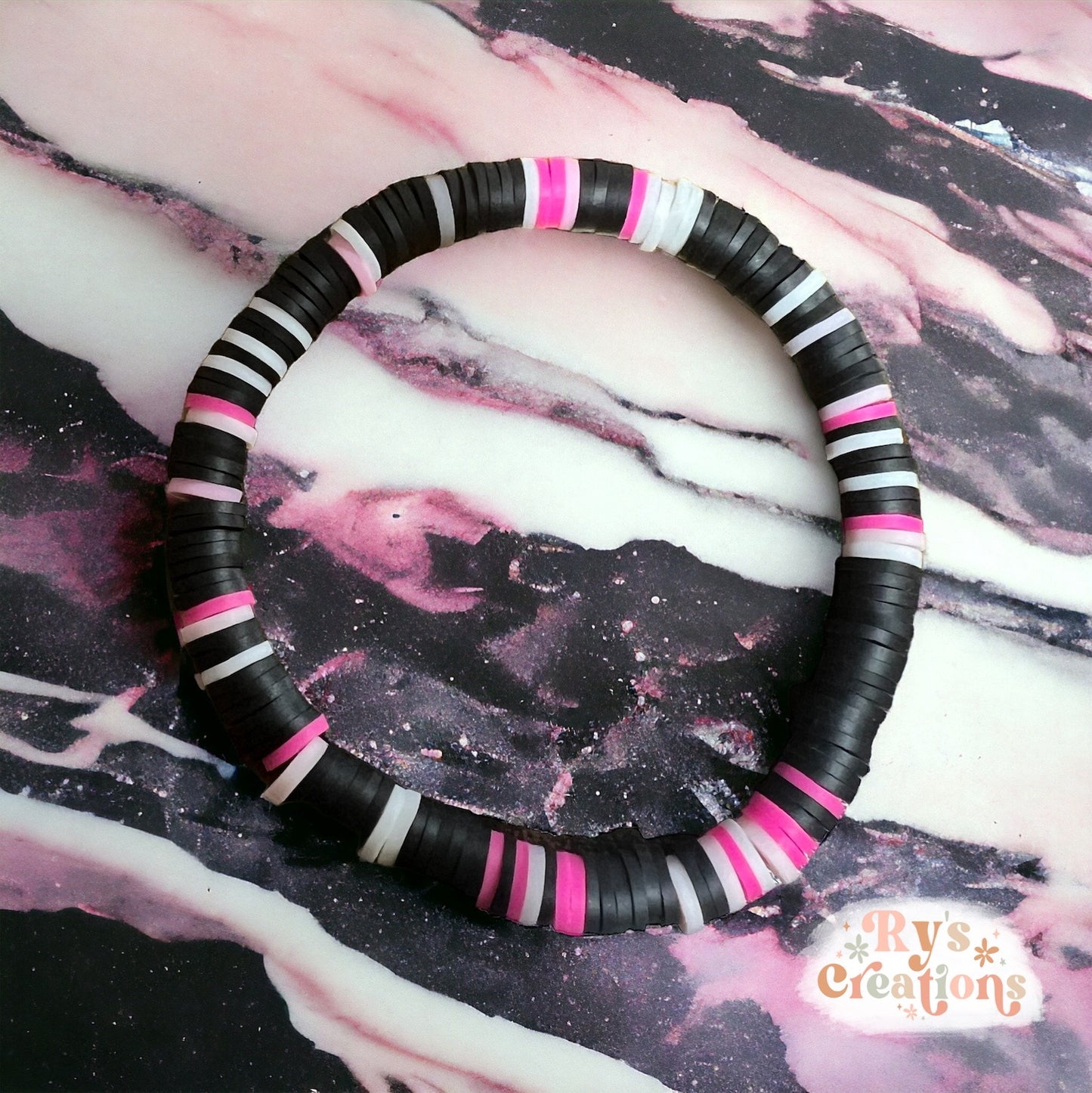Pink & Black Bracelet