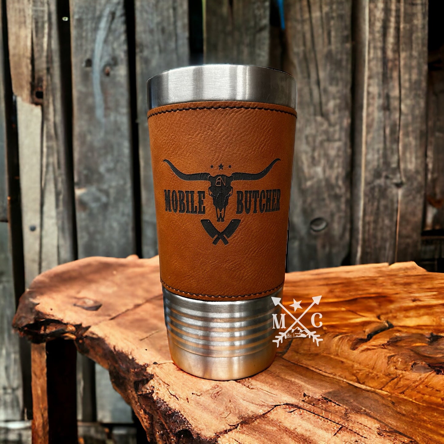 BN Mobile Butcher Leather Tumbler