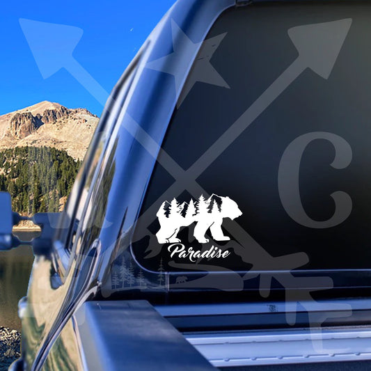 Paradise Bear Decal